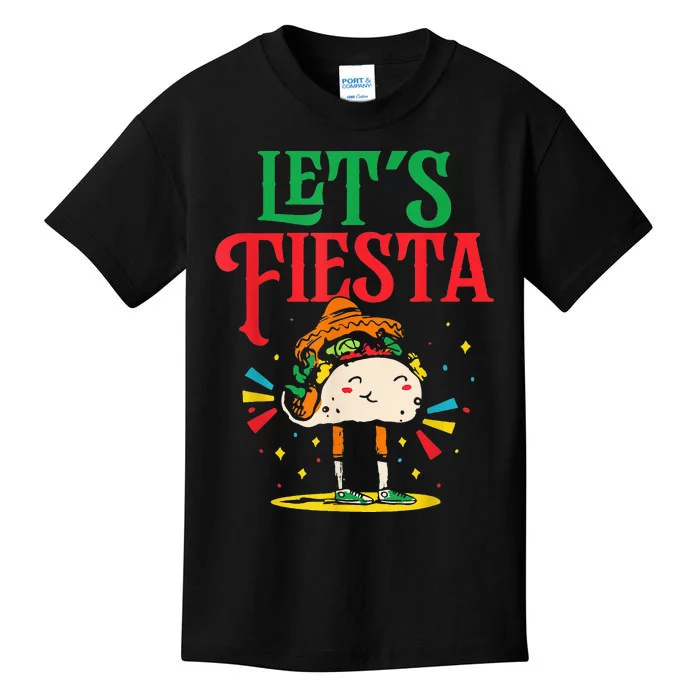 Let's Fiesta Party Cinco De Mayo Mexico Mexican Kids T-Shirt