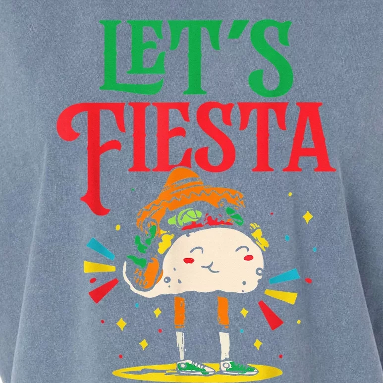 Let's Fiesta Party Cinco De Mayo Mexico Mexican Garment-Dyed Women's Muscle Tee