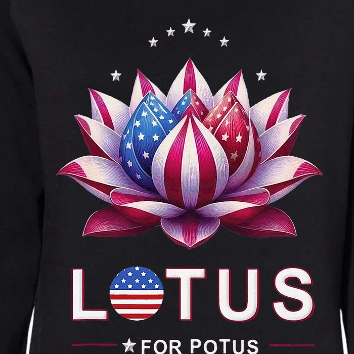 Lotus For Potus Kamala Harris 2024 President Trend Election Womens California Wash Sweatshirt