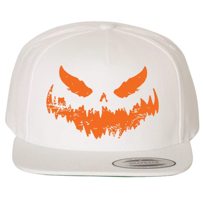 Lantern Face Pumpkin Scary Halloween Costume Funny Wool Snapback Cap