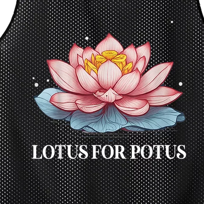 Lotus For Potus Kamala Harris President Campaign 2024 Mesh Reversible Basketball Jersey Tank