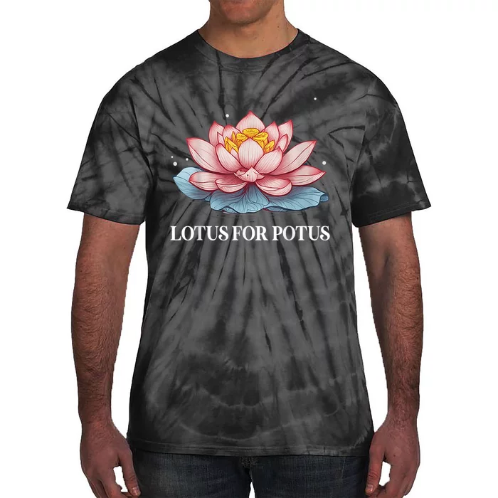 Lotus For Potus Kamala Harris President Campaign 2024 Tie-Dye T-Shirt