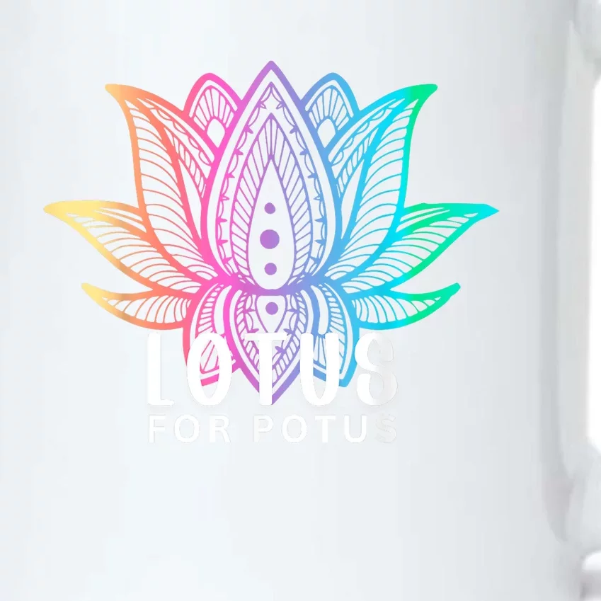 Lotus For Potus Kamala Harris Support Design Election 2024 Black Color Changing Mug