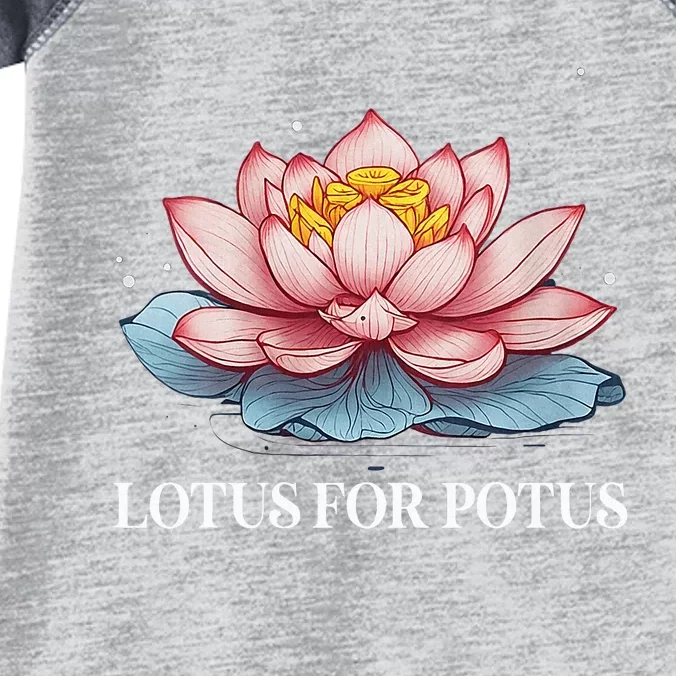 Lotus For Potus Kamala Harris President Campaign 2024 Infant Baby Jersey Bodysuit