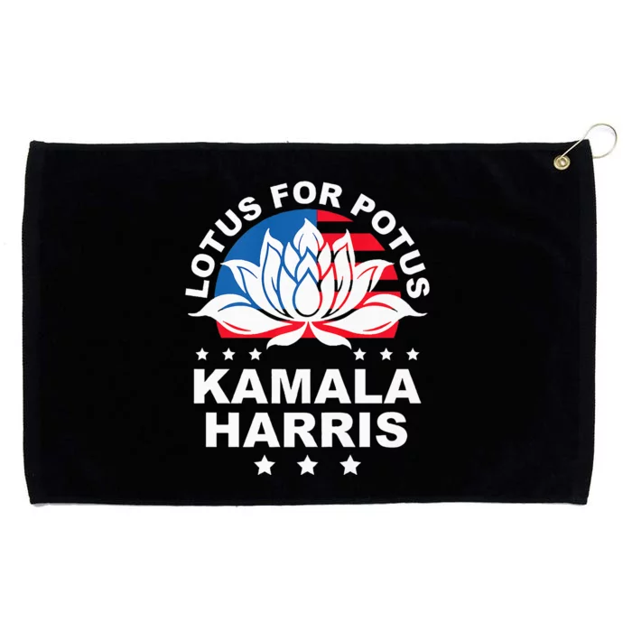 Lotus For Potus Kamala Harris 2024 Grommeted Golf Towel