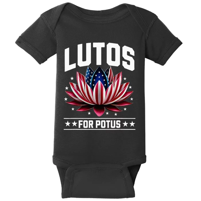 Lotus For Potus Kamala Harris 2024 President Baby Bodysuit