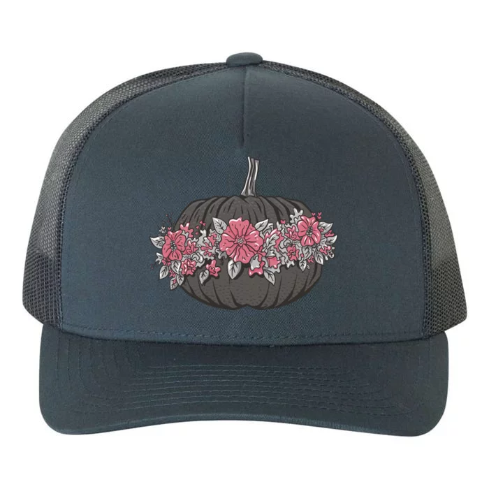 Lovely Flowered Pumpkin Yupoong Adult 5-Panel Trucker Hat