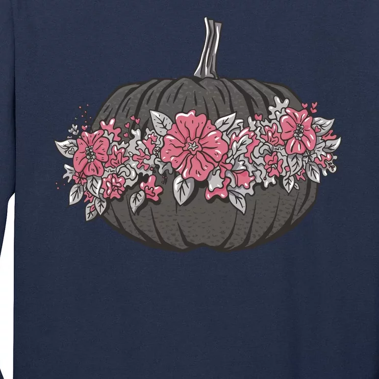 Lovely Flowered Pumpkin Tall Long Sleeve T-Shirt