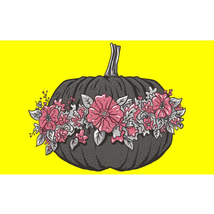 Lovely Flowered Pumpkin Bumper Sticker