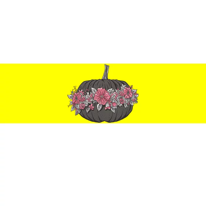 Lovely Flowered Pumpkin Bumper Sticker