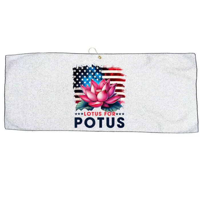 Lotus For Potus President Election Vote Large Microfiber Waffle Golf Towel