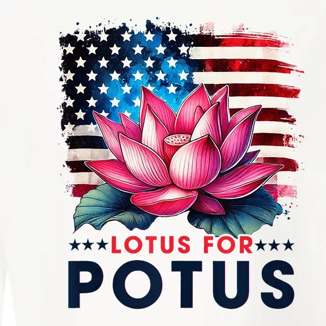 Lotus For Potus President Election Vote Cropped Pullover Crew