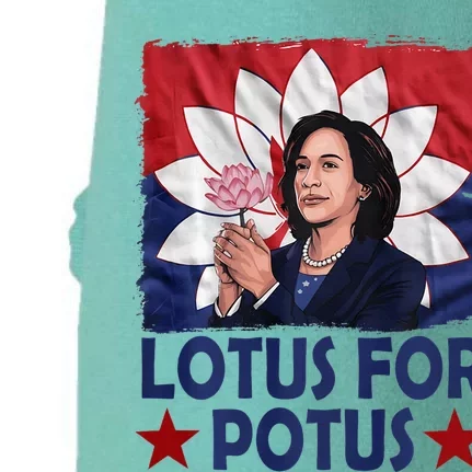 Lotus For Potus Kamala Harris 2024 Doggie 3-End Fleece Hoodie