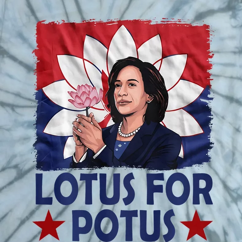 Lotus For Potus Kamala Harris 2024 Tie-Dye T-Shirt