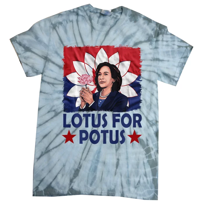 Lotus For Potus Kamala Harris 2024 Tie-Dye T-Shirt