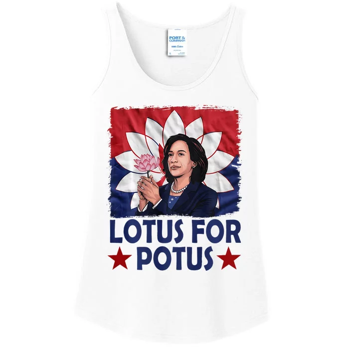 Lotus For Potus Kamala Harris 2024 Ladies Essential Tank