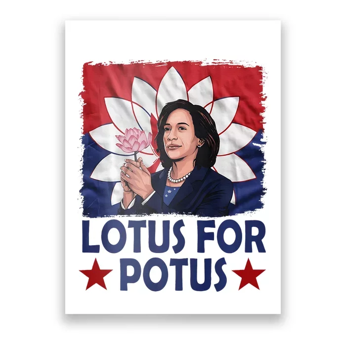 Lotus For Potus Kamala Harris 2024 Poster