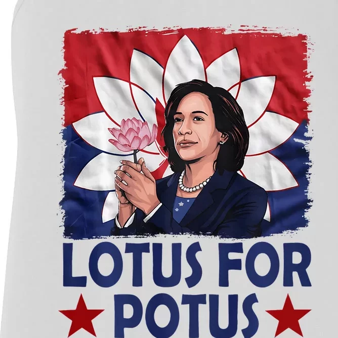 Lotus For Potus Kamala Harris 2024 Women's Racerback Tank