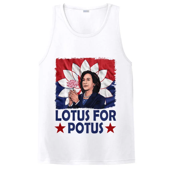 Lotus For Potus Kamala Harris 2024 Performance Tank