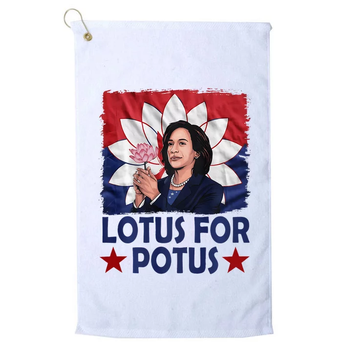 Lotus For Potus Kamala Harris 2024 Platinum Collection Golf Towel