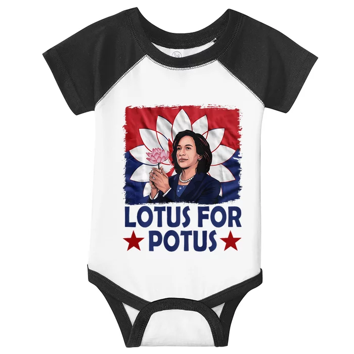 Lotus For Potus Kamala Harris 2024 Infant Baby Jersey Bodysuit