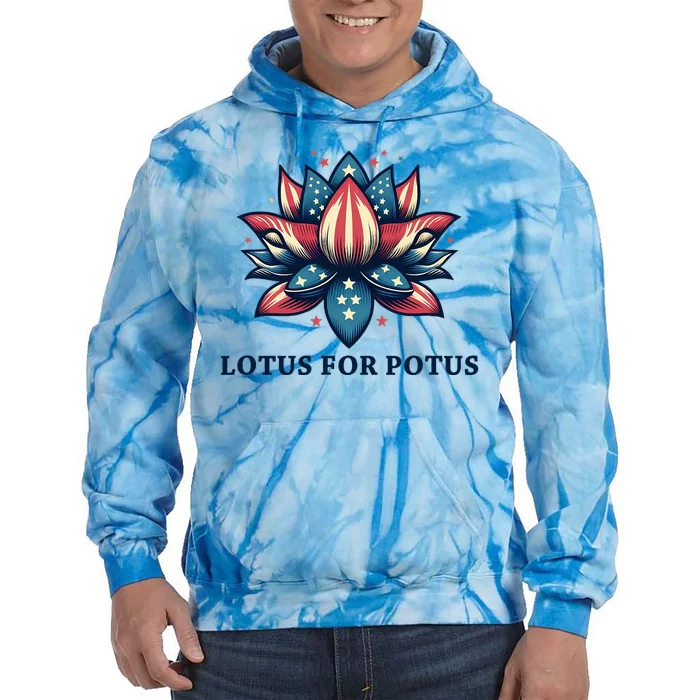 Lotus For Potus Usa Election Tie Dye Hoodie