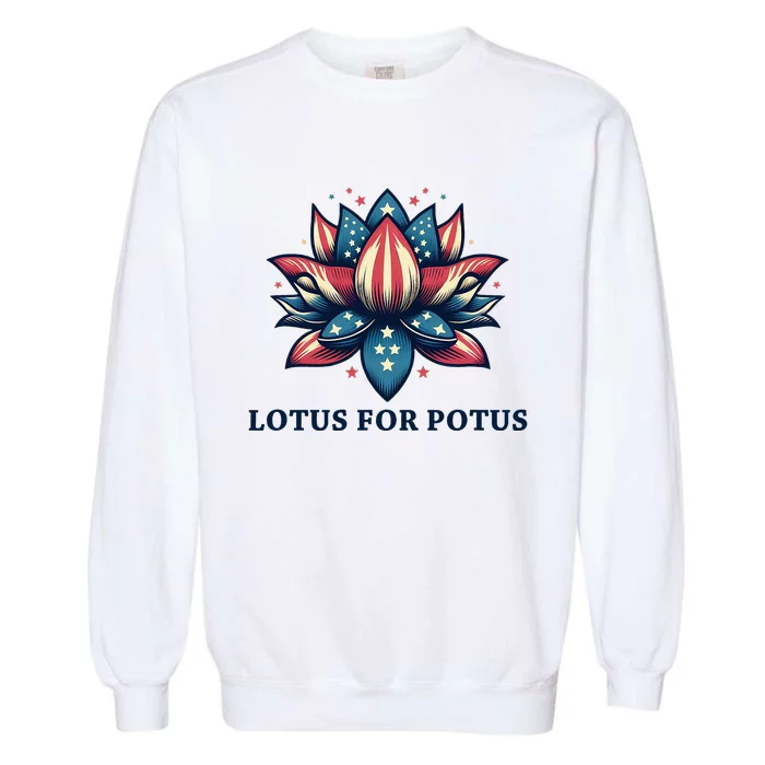 Lotus For Potus Usa Election Garment-Dyed Sweatshirt