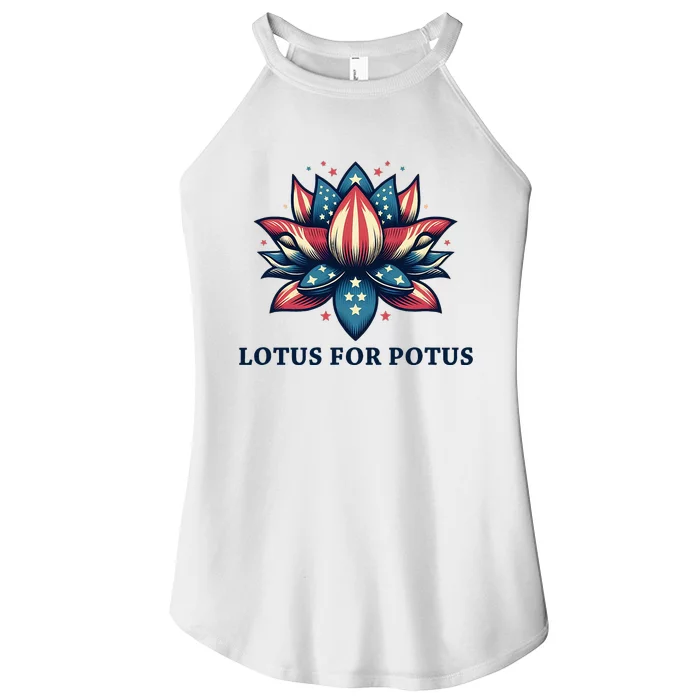 Lotus For Potus Usa Election Women’s Perfect Tri Rocker Tank