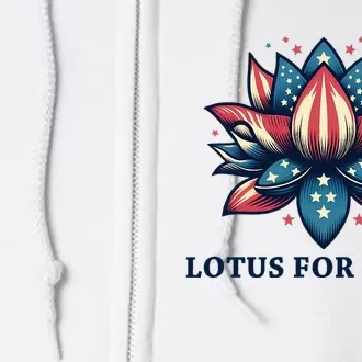 Lotus For Potus Usa Election Full Zip Hoodie