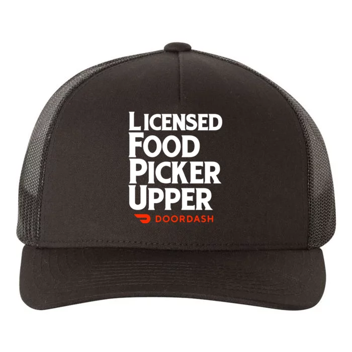 Licensed Food Picker Upper DoorDash Yupoong Adult 5-Panel Trucker Hat