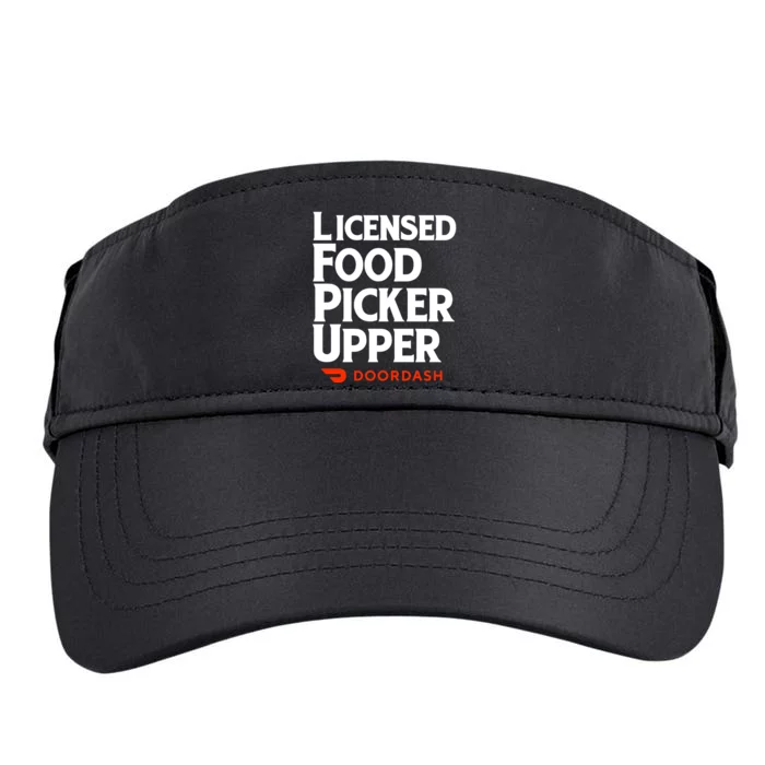 Licensed Food Picker Upper DoorDash Adult Drive Performance Visor