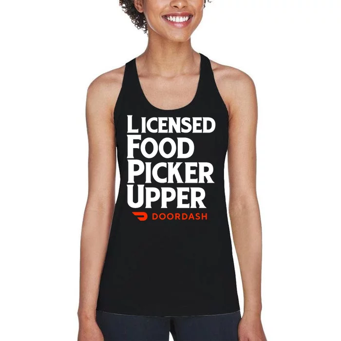 Licensed Food Picker Upper DoorDash Women's Racerback Tank