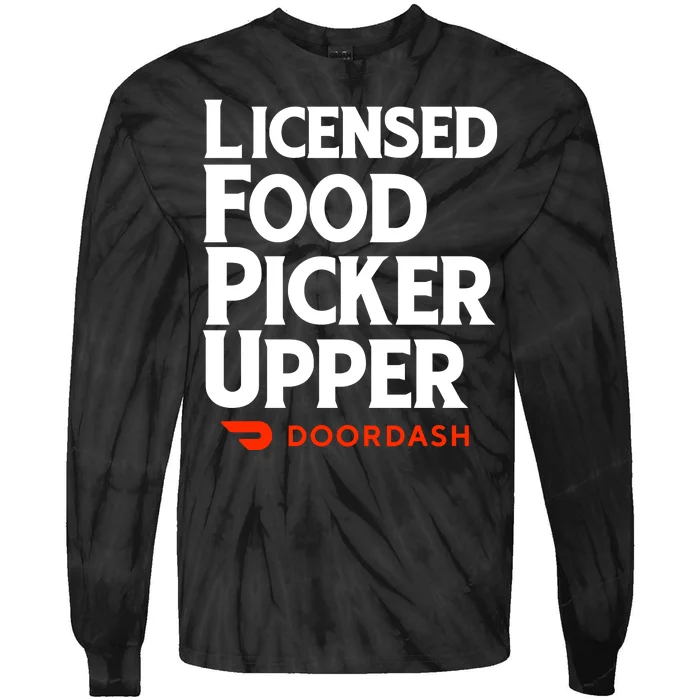 Licensed Food Picker Upper DoorDash Tie-Dye Long Sleeve Shirt