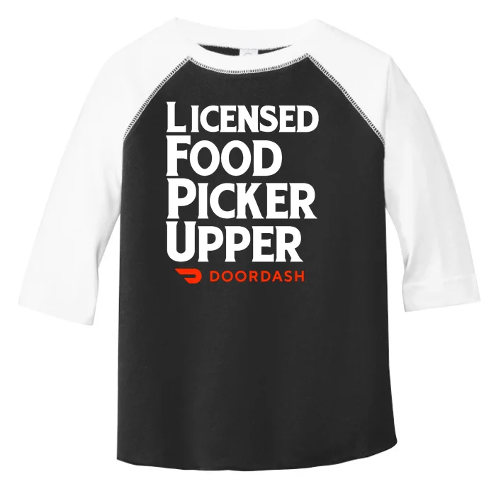 Licensed Food Picker Upper DoorDash Toddler Fine Jersey T-Shirt