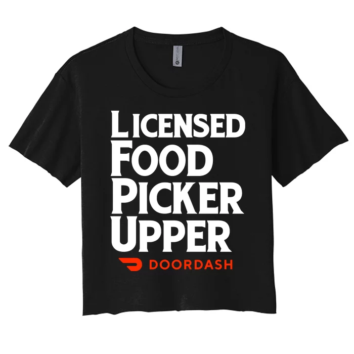 Licensed Food Picker Upper DoorDash Women's Crop Top Tee