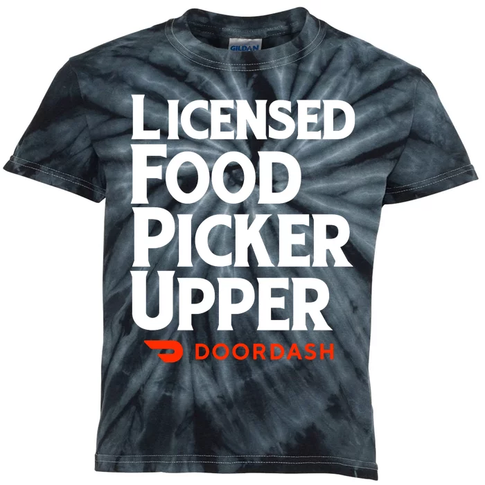 Licensed Food Picker Upper DoorDash Kids Tie-Dye T-Shirt