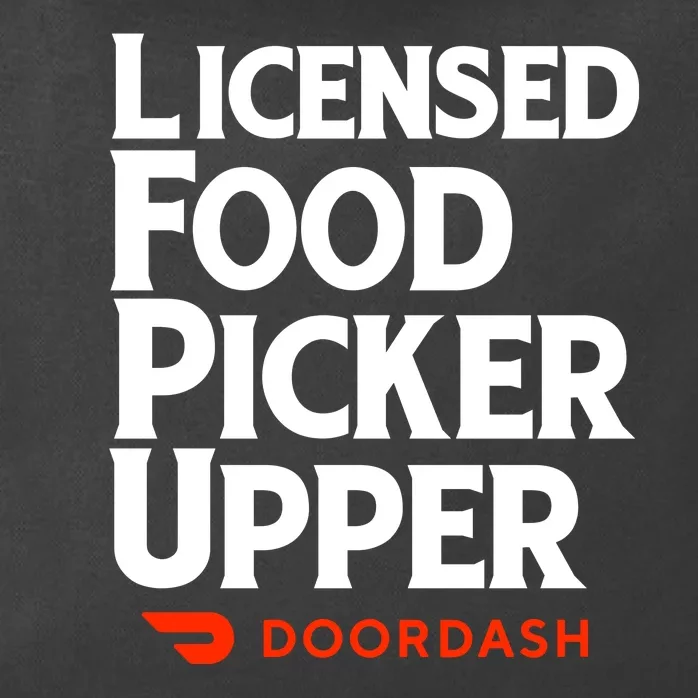 Licensed Food Picker Upper DoorDash Zip Tote Bag