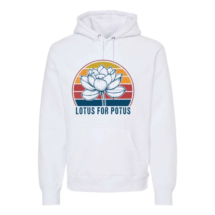 Lotus For Potus Kamala Harris 2024 Vintage Premium Hoodie