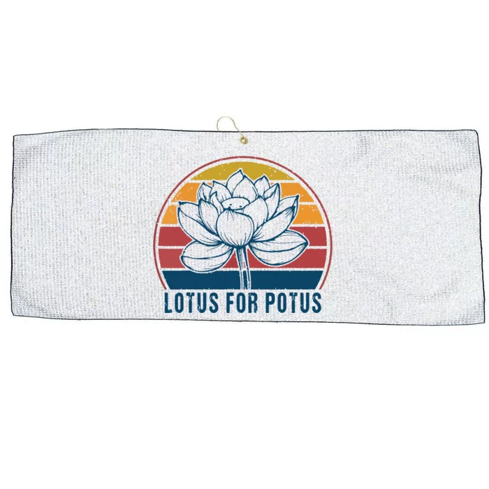 Lotus For Potus Kamala Harris 2024 Vintage Large Microfiber Waffle Golf Towel