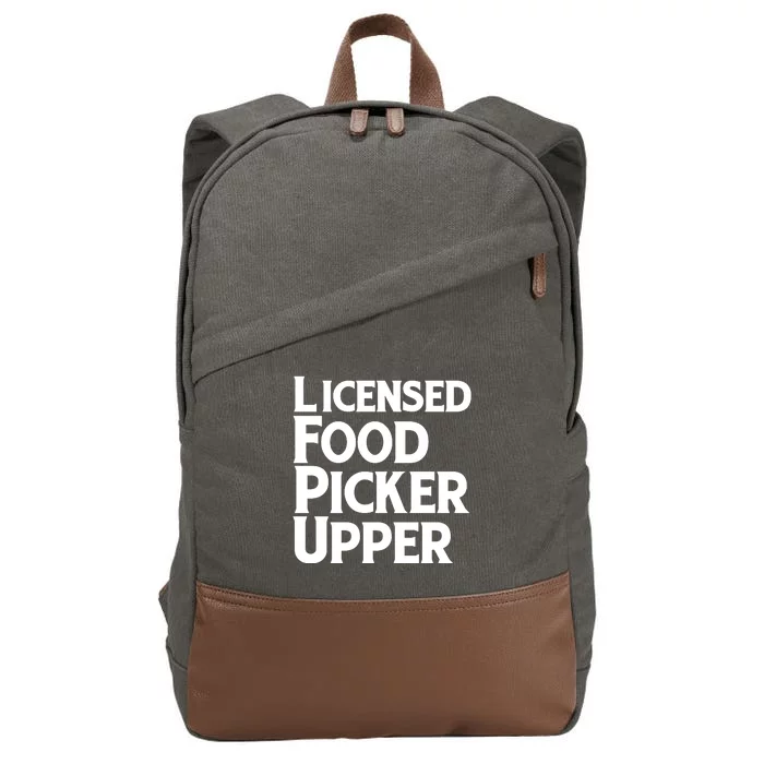 Licensed Food Picker Upper Cotton Canvas Backpack