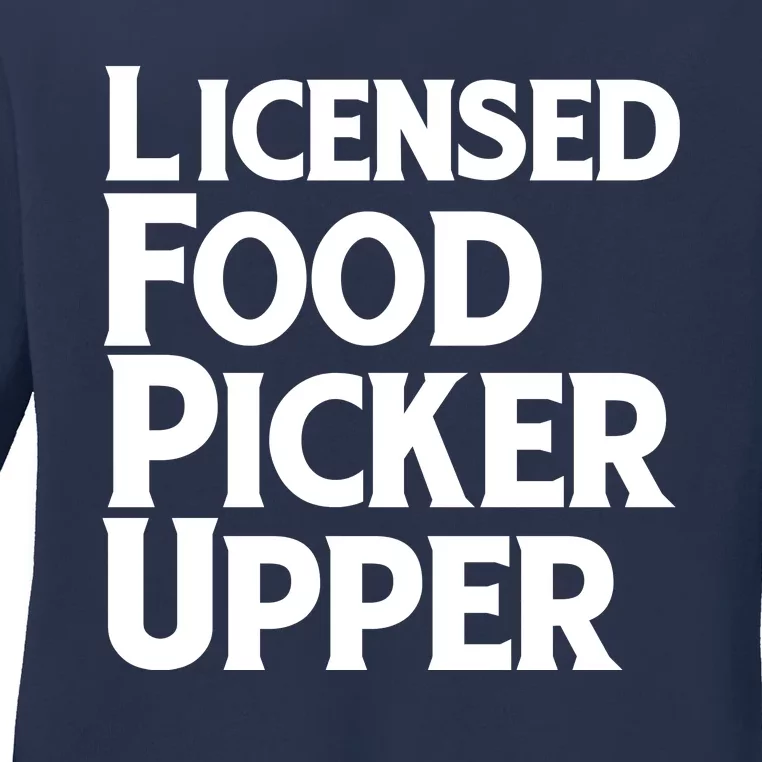 Licensed Food Picker Upper Ladies Long Sleeve Shirt