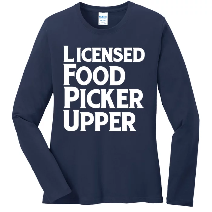 Licensed Food Picker Upper Ladies Long Sleeve Shirt