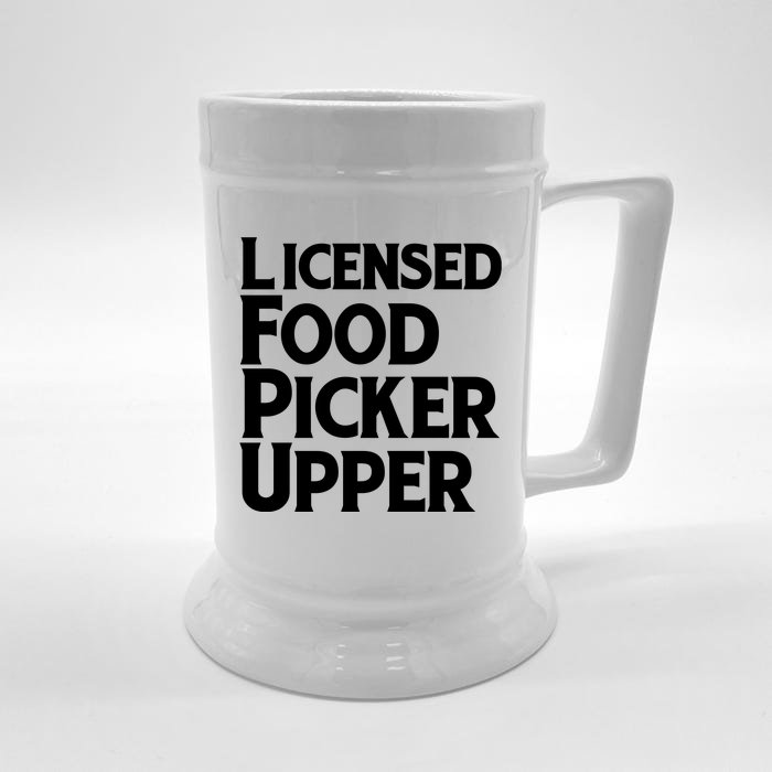 Licensed Food Picker Upper Front & Back Beer Stein