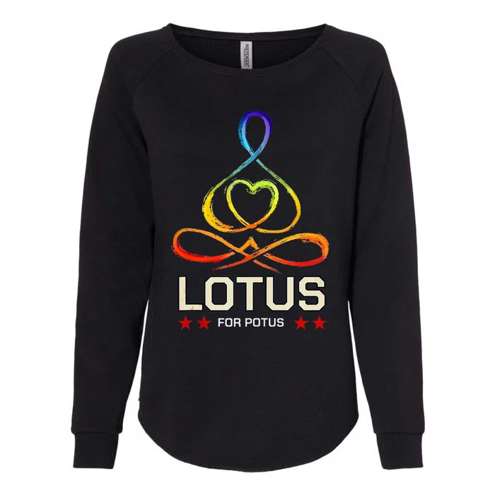 Lotus For Potus Kamala Harris 2024 President Trend Election Womens California Wash Sweatshirt