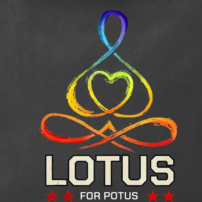 Lotus For Potus Kamala Harris 2024 President Trend Election Zip Tote Bag