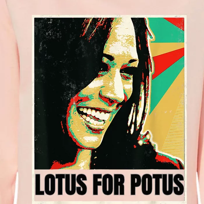 Lotus For Potus Kamala Harris 2024 President Trend Election Womens California Wash Sweatshirt