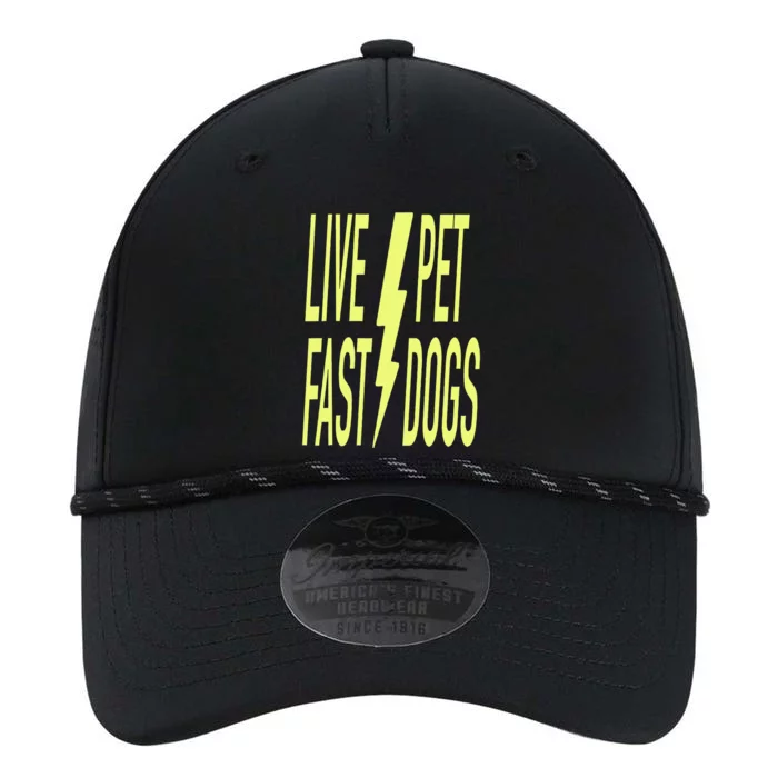 Live Fast Pet Dogs. Funny Dog Lover Humorous Sarcasm Slogan Performance The Dyno Cap