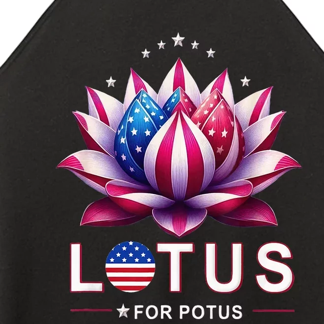 Lotus For Potus Kamala Harris 2024 President Trend Election Women’s Perfect Tri Rocker Tank