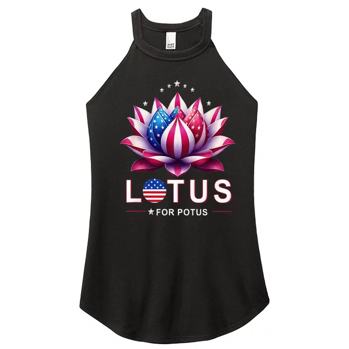 Lotus For Potus Kamala Harris 2024 President Trend Election Women’s Perfect Tri Rocker Tank