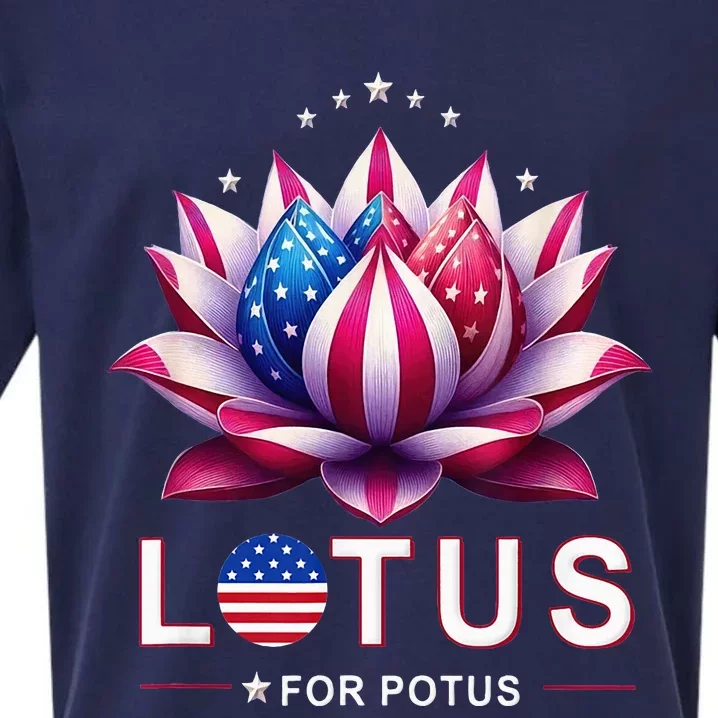 Lotus For Potus Kamala Harris 2024 President Trend Election Sueded Cloud Jersey T-Shirt